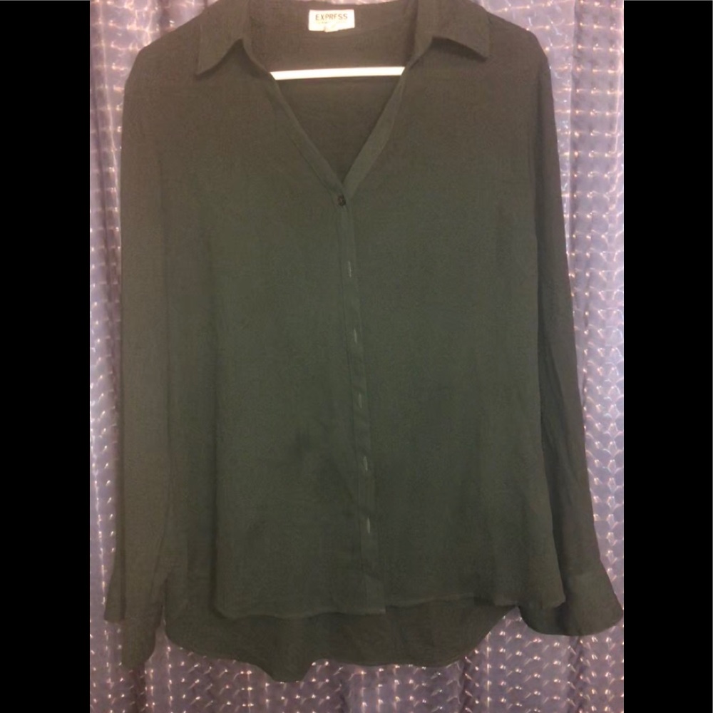 EXPRESS SLIM FIT NO POCKET PORTOFINO SHIRT